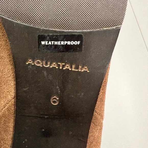 Aquatalia Fayren Suede Ankle Boots Chestnut Size 6